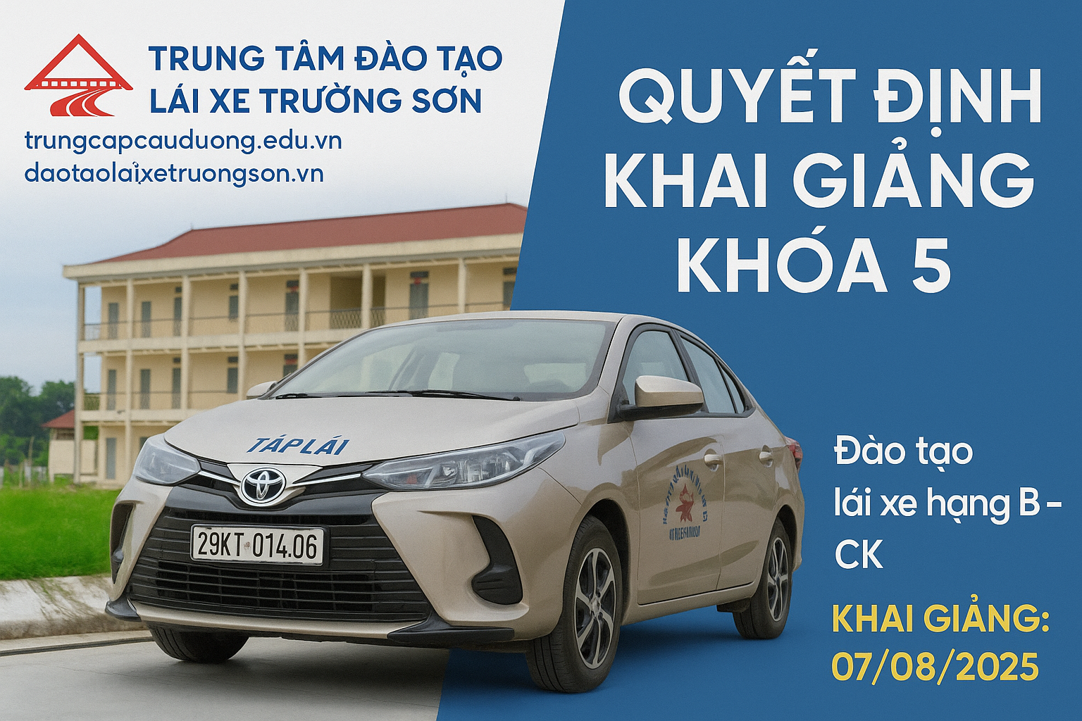 Khai giảng khóa 5 Đào tạo lái xe B tại Trung tâm