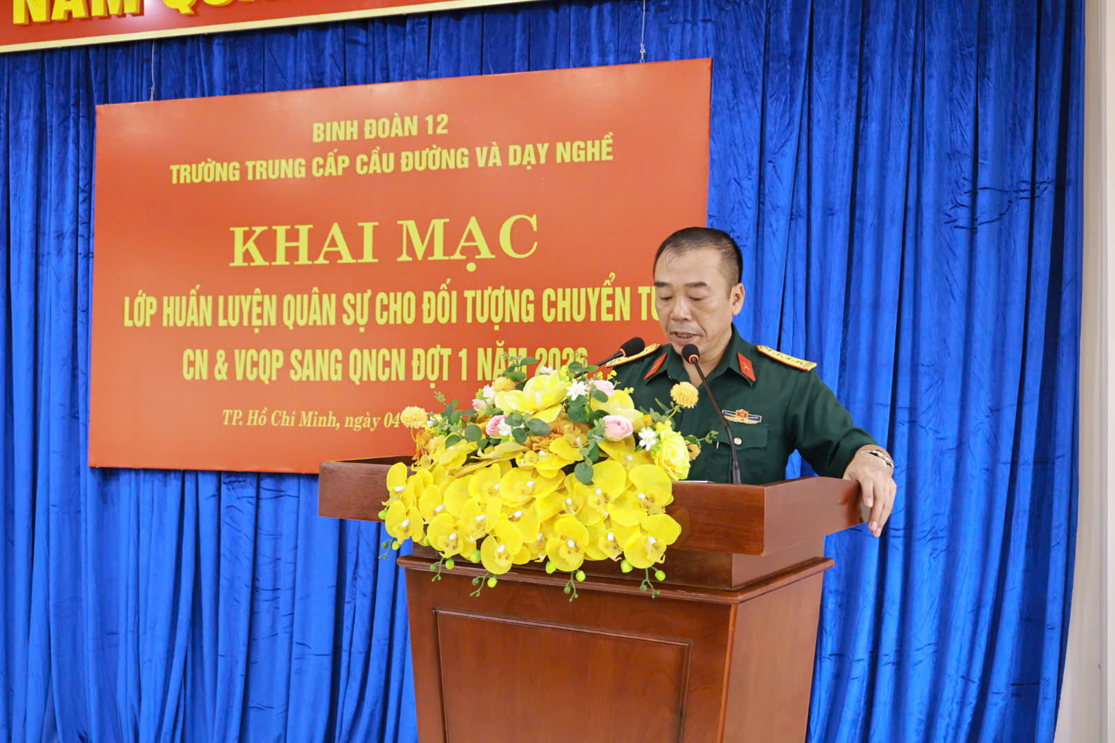 Ảnh Khai mạc Lớp Huấn luyện Quân sự đợt 1 năm 2026